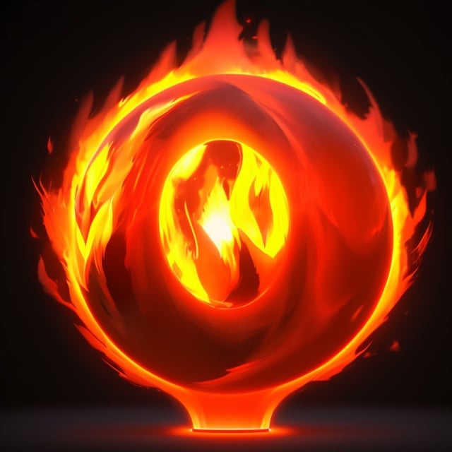 Prompt: Flame Orb, HighRes, by Daniel Strimbold