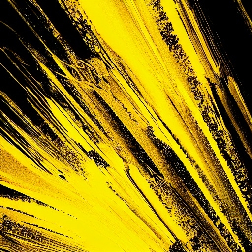 Prompt: Yellow Blast, Abstract by Rofus Finnigen