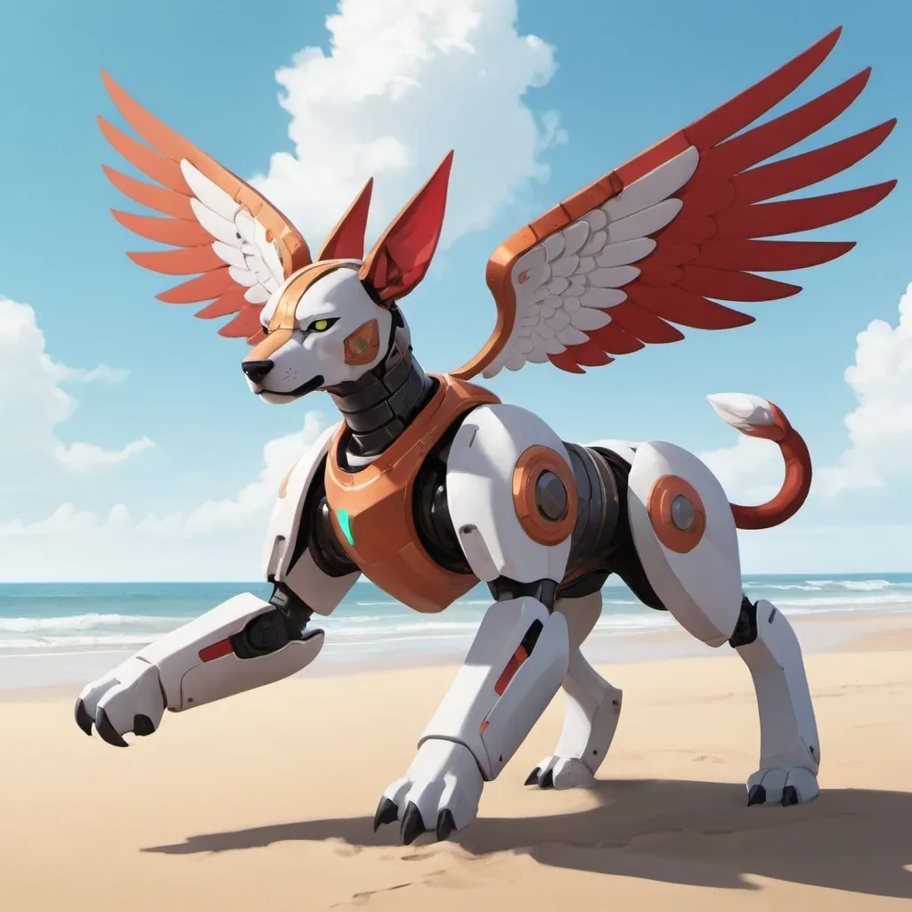 Prompt: True Future Power, Legend Warrior, Bold Mapppet, Floppy Ears, Wild Energy Tank, Wings of Barrier Beaches