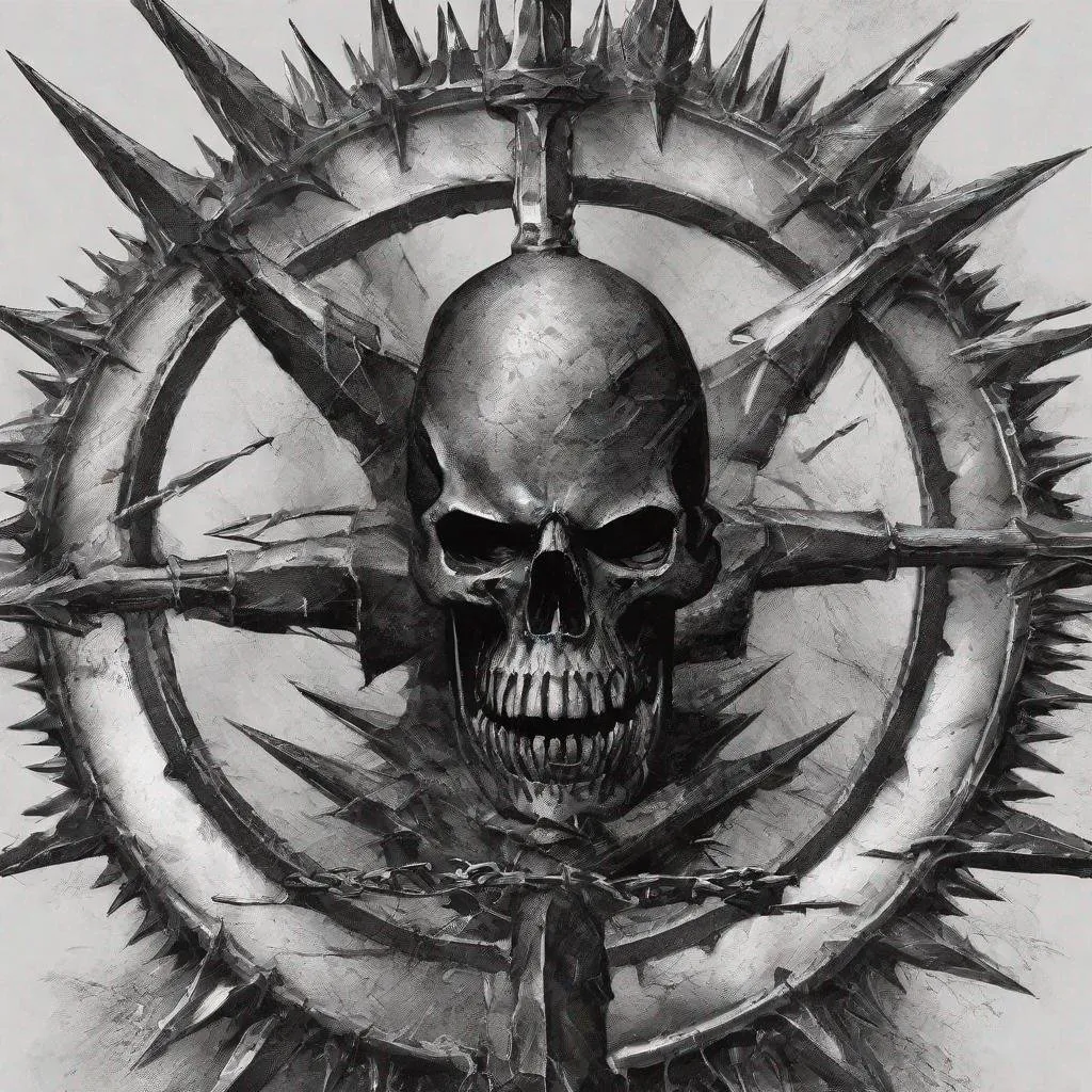 Prompt: Iron Death Spikes, Speed Death Metal Cover, Arothgorian Gothic, Spikle Spokes