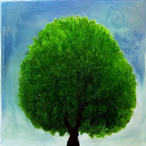 Prompt: Muffled Green Tree, by Todi Nessen