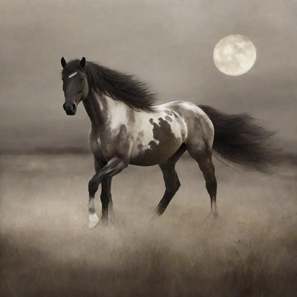 Prompt: Horsemoon, by Sandra Peneltrom