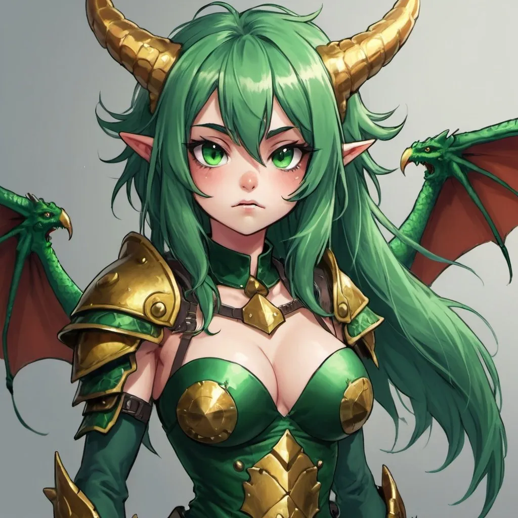 Green_Hair, Puffy Dragon Girl, Drunk, Terrible Vast...