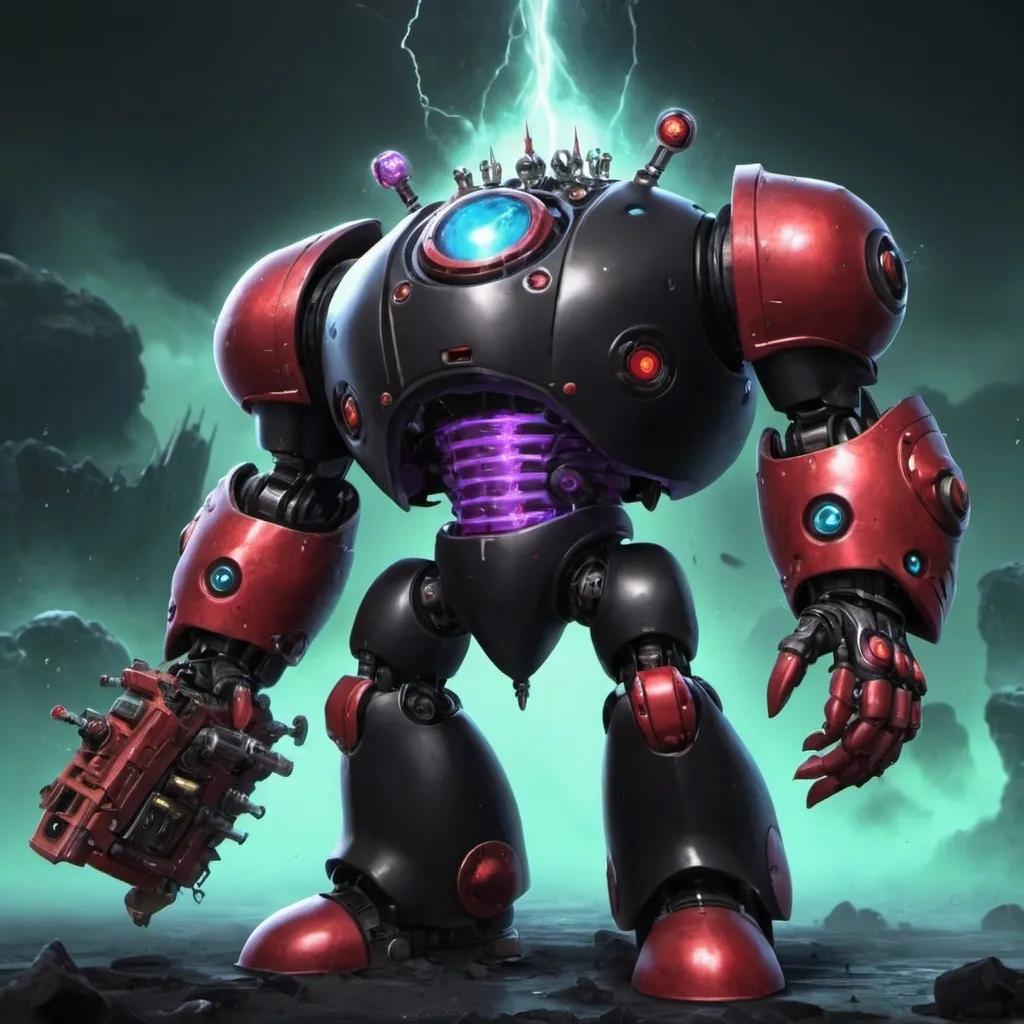 Prompt: Big Robt Pete, Final Boss, Hugh Waist, 20k Nanobots, Black Storm XR, Far Gone Legends