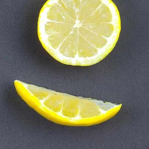 Prompt: actinium-radiated lemon slice