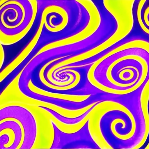 Prompt: Purple and Yellow Swirls