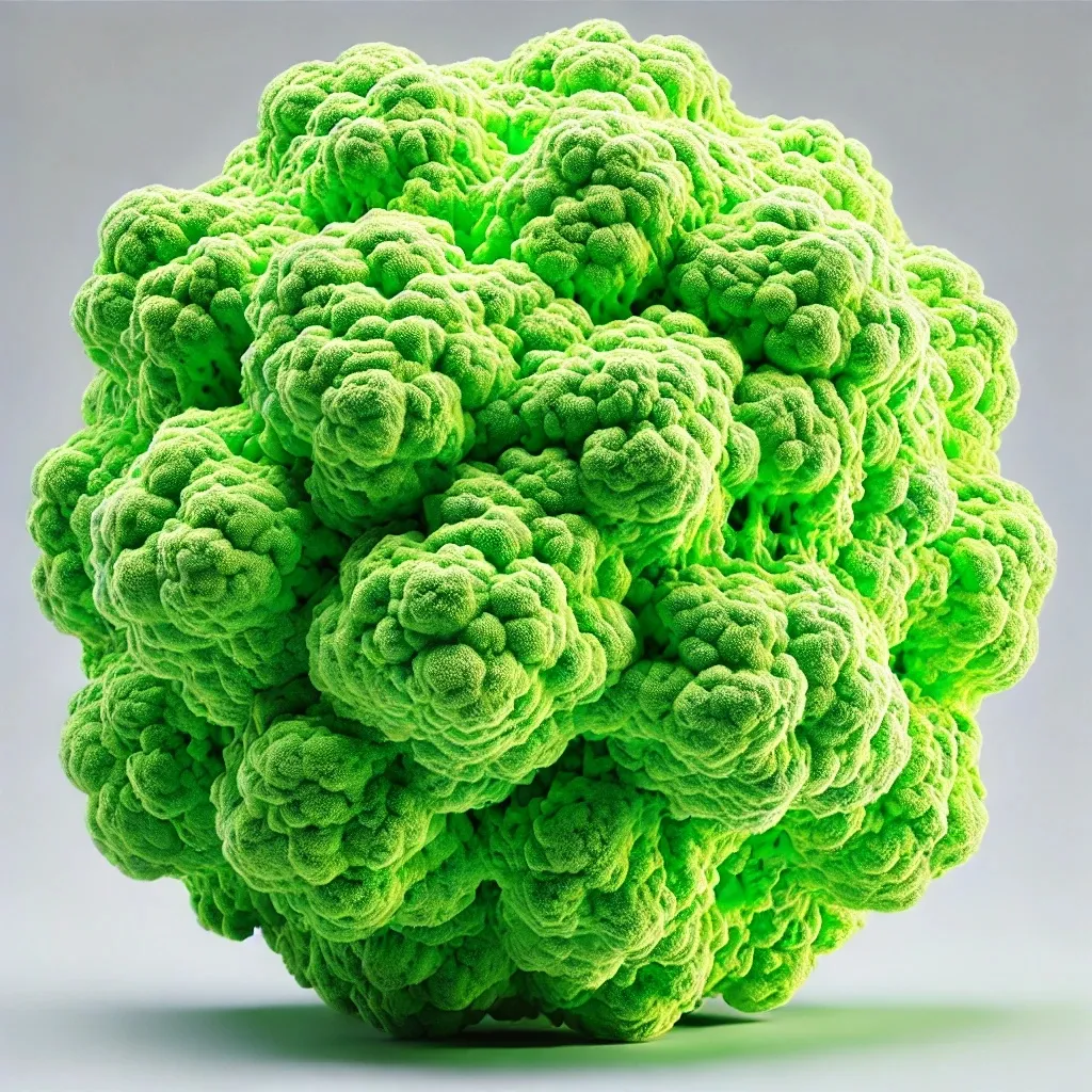 Prompt: a realistic render of green sponge, hyperfixed, white background, plain white background, neon green radioactive sponge