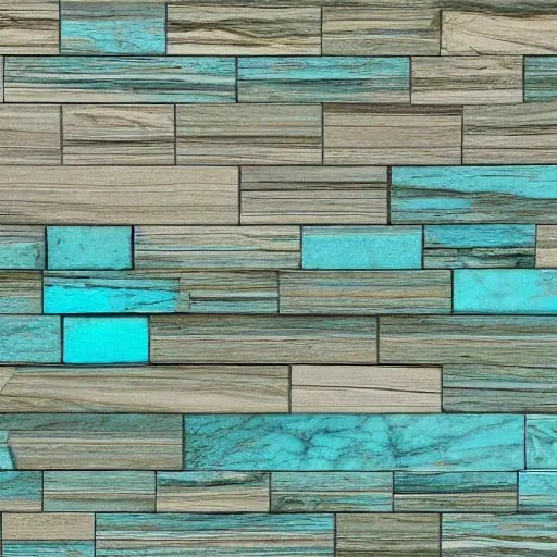 Prompt: turquoise, lavender, marble texture against wood grain.
 