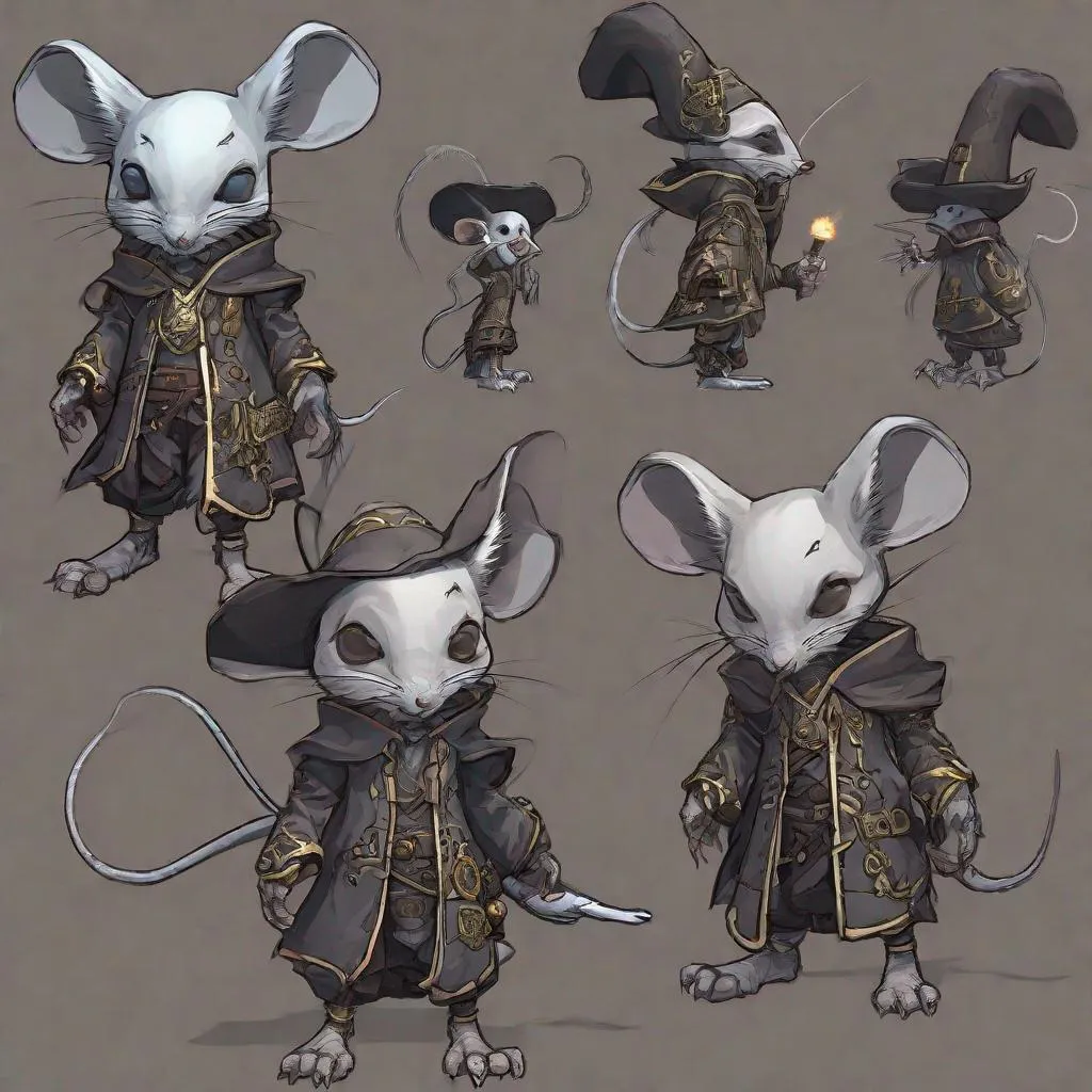 Prompt: Mouse StaaGra, Deluxe Wise Mage, Deluxe Grim & Selector Club Access Feature, made in Chat Ai