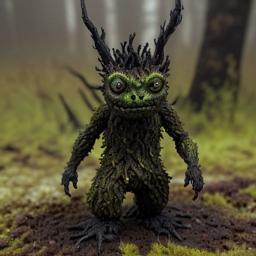 Prompt: Burnt Moss Creature