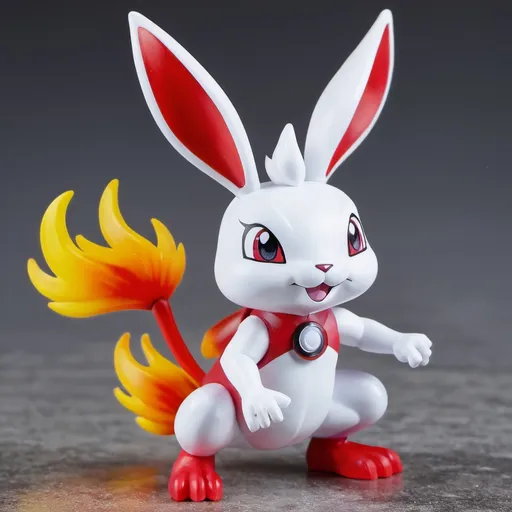 Prompt: Cinderace The Fire Rabbit Pokemon, Action Figure