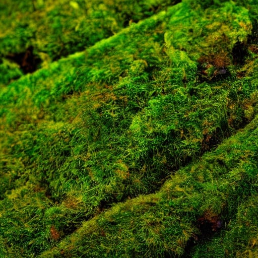 Prompt: Moss, Close Up Photo, by Sam Gibson