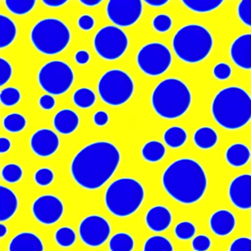 Prompt: Blue Speckle, Yellow Radiation, by Squiuxo