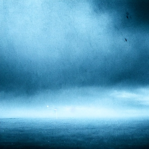 Prompt: Blue and Grey, Depressing Atmosphere, No Hope, Bad Times