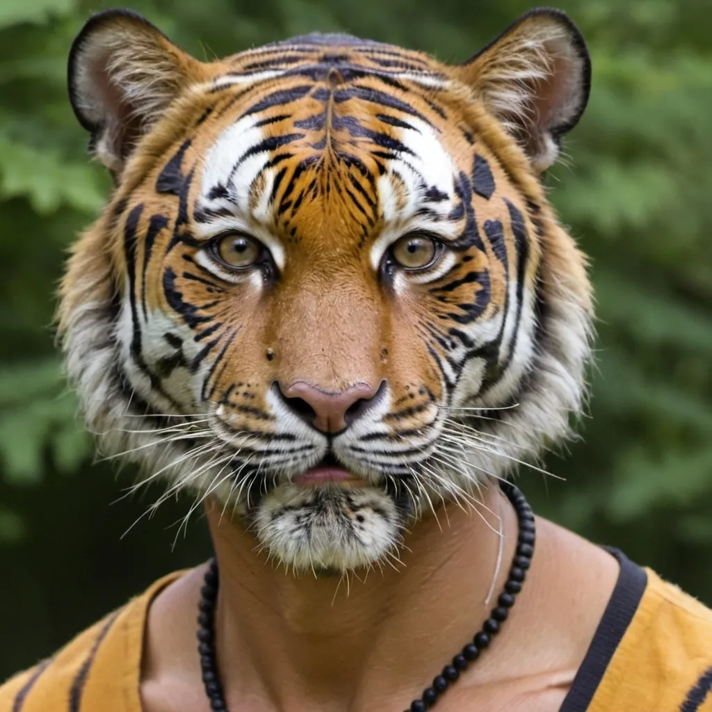 Prompt: Tiger human