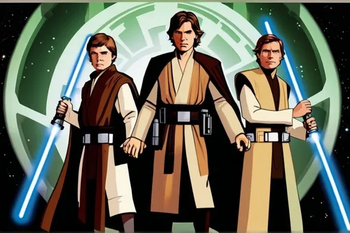 Prompt: The New Jedi Order was based on the planet Tython, the ancient birthplace of the Jedi. They live a monk-like life, away from the New Republic so as to avoid institutionalization and past mistakes. They are led by Grand Master Luke Skywalker and the Jedi High Council consisting of Masters Skywalker, Jade, Tano, Kestis and Bridger. The New Jedi Order encourages relationships and love and believes that withholding such feelings in the past was against the will of the force. A Jedi prodigy, Ben Solo, son to Han and Leia, is apprentice to Luke.