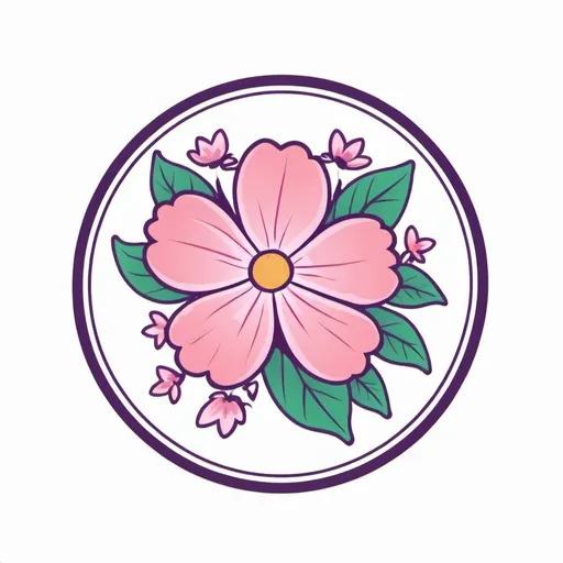 Prompt: A business logo for a business named petal pusher that sells flowers