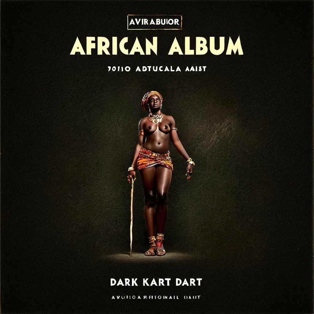 Prompt: African album music art. Dark