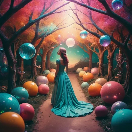 Prompt: Surrealist, fantastical, magical scene, super detailed, dreamy lo-fi photography, colorful shimmering, sparkle, unexpected, vibrant, dreamlike, high quality, detailed, surreal, magical, dreamy, lo-fi photography, colorful, shimmering, vibrant colors, unexpected elements, fantastical, detailed imagery, dreamy lighting