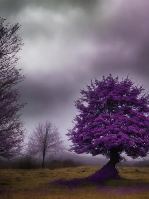 Prompt: Purple tree