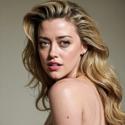 Prompt: <mymodel>Amber Heard, wearing nothing, bending over 