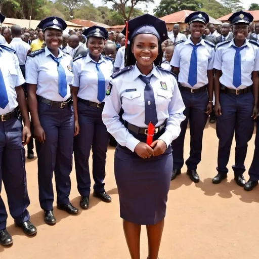 young african girl graduating from highschool caroli...