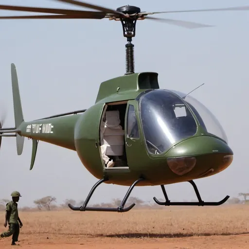 Prompt: create a YouTube thumbnail for African home made helicopters, make it unique,  attractive, exiting and a mavel
