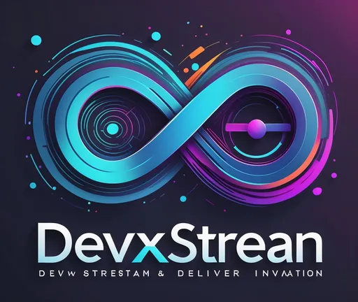 Prompt: a logo for devx stream, a streaming development, accelerate innovation, and deliver more information to the audience, Dennis Ashbaugh, objective abstraction, logo, a poster
Create vector file for this