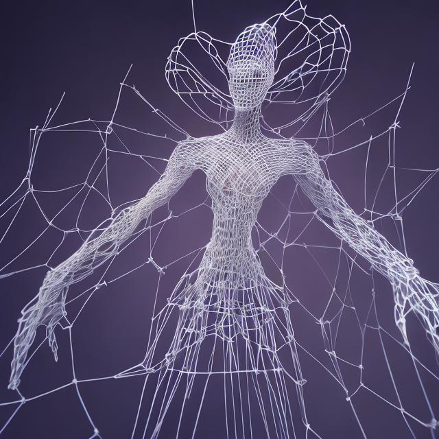 Prompt: wireframe spirit