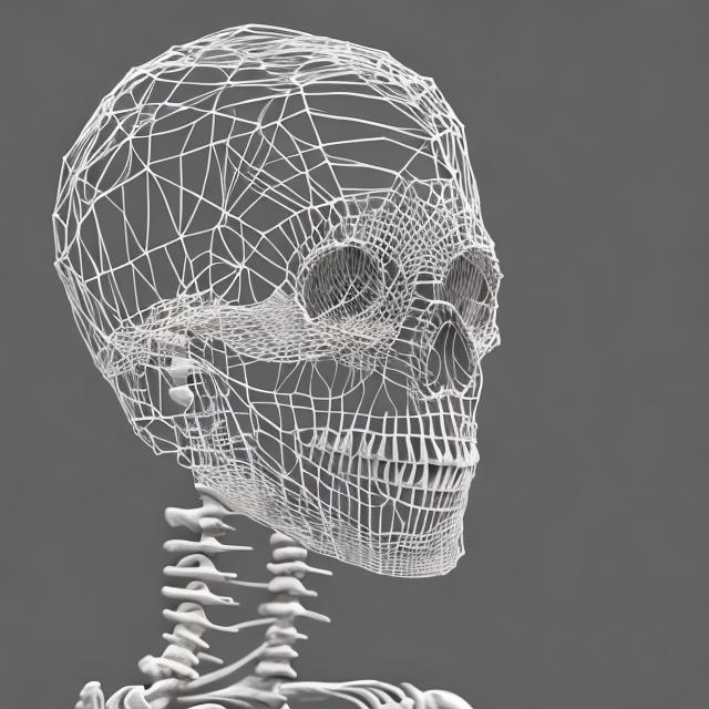 Prompt: wireframe skeleton