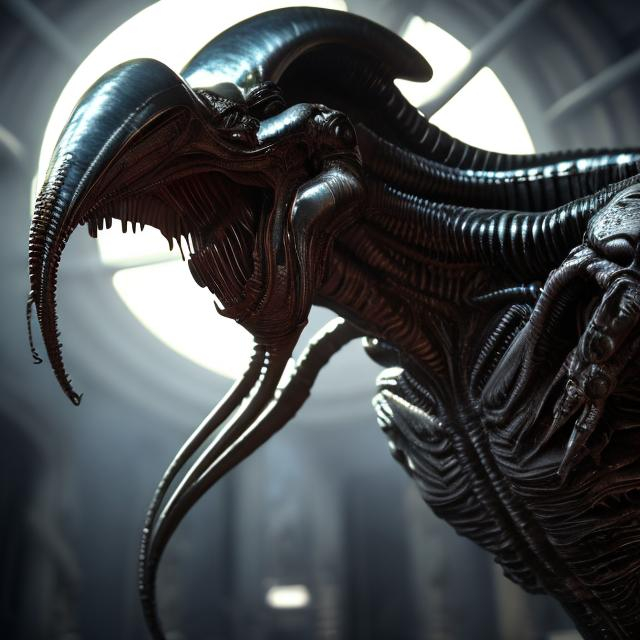 Prompt: xenomorph, photorealistic, god rays, artstation, deviantart, unreal engine, intricate details