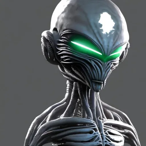 Prompt: xbox wireframe alien 