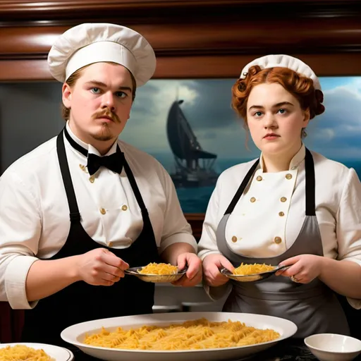 Prompt: Titanic but with cooking