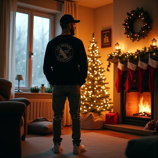 Prompt: @B6TKDxx3t1u4b1v7adCl en la casa solo en navidad 
