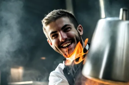 Prompt: photograph of a professional chef in the kitchen