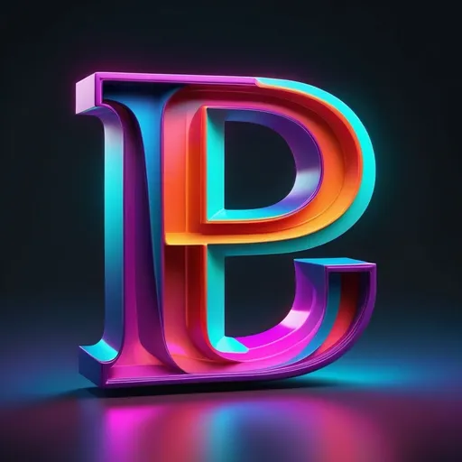 Prompt: A logo of letter P with dynamic vibrant 3D fantasy style with neon uplight style.