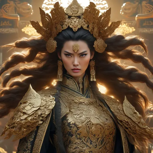 Prompt: Epic Fantasy portrait of Chinese supermodel, "full monty", badass look, trending on artstation, sharp focus, studio photo, intricate details, highly detailed, sharp focus, studio photo, intricate details, highly detailed, sf, intricate artwork masterpiece, ominous, matte painting movie poster, golden ratio, trending on cgsociety, intricate, epic, trending on artstation, highly detailed, vibrant, production cinematic character render, ultra high quality model, film, studio lighting, detailed skin, ultra realistic, sharp features, film, studio lighting, detailed skin, ultra realistic, sharp features, sharp focus, emitting diodes, smoke, artillery, sparks, racks, system unit, motherboard, by pascal blanche rutkowski repin artstation hyperrealism painting concept art of detailed character design matte painting, 4 k resolution blade runner