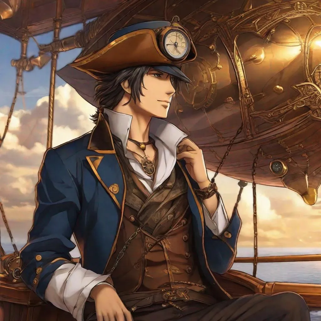 Daniel steampunk Alchemist Airship pirate. Steampun...