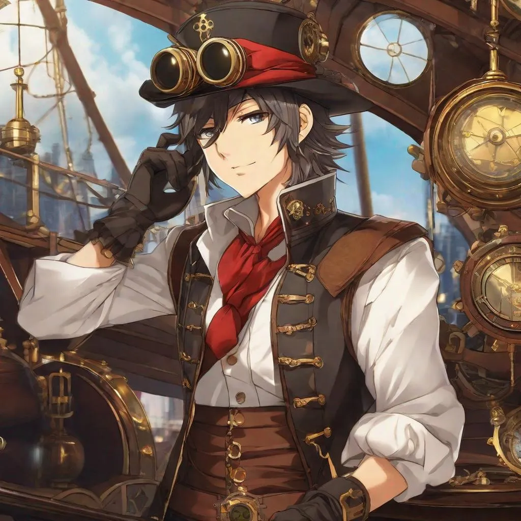 Daniel he is a steampunk Alchemist Airship pirate....