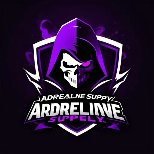 Prompt: Make me a esport logo dark for my team purple : adrenaline supply lovers 