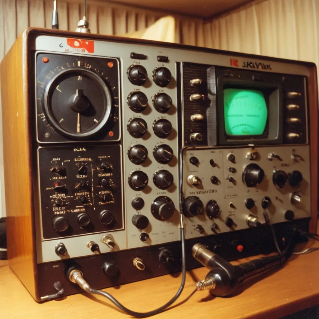 Prompt: An amateur radio station from 1974.  Include 
Call sign KJ5KRV
