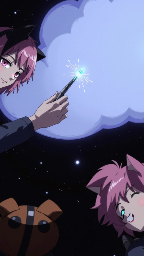 Prompt: anime, girl, detailed, pink hair, shy, cat ears, very detailed