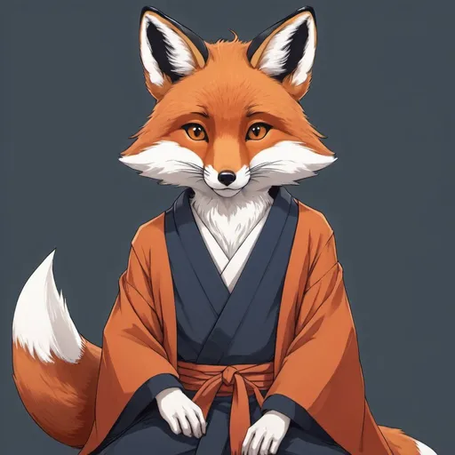 Prompt: a fox in anime style