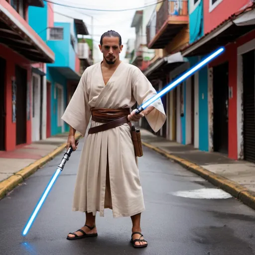 Prompt: Puerto Rican Jedi
