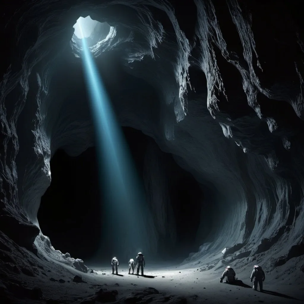 Prompt: Space Cave, the deepest depths of space, reapers
