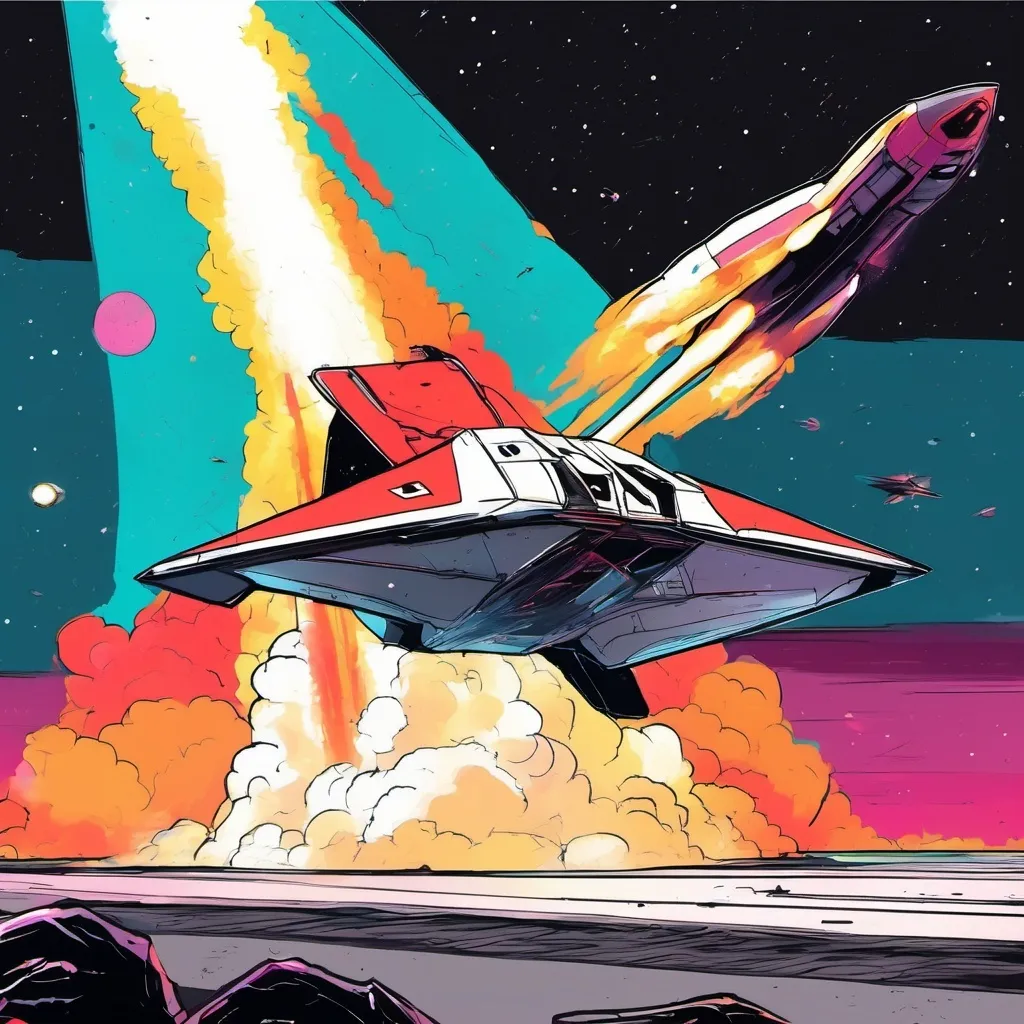 Prompt: A wide delta wing starship lifts off with the heavy booster rocket from Space x facility in west keys Florida. It’s important to emphasise the delta wing as wide enough to incorporate rocket engines outside of the heavy booster rocket hot staging area. 