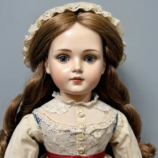 Prompt: An 1800s  girl doll 