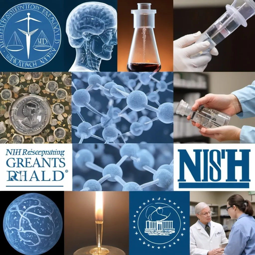 Prompt: A collage representing NIH grants for research