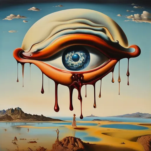 Prompt: Afamia Al-Dayaa, Salvador Dalí style vision, surrealist, dreamlike, precise, melting