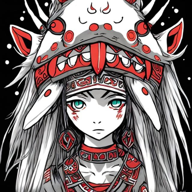 Prompt:  mononoke hime female 